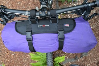 Picture of Lone Peak Handlebar Hauler System for bike packing tours and camping