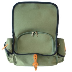 Picture of New Zimbale waterproof canvas handlebar bag with zippered interior closure