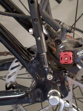 Picture of mountain bike disc brake rack install