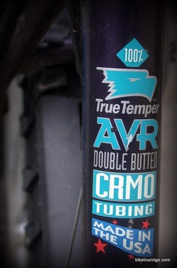 Picture of double butted crmo mountain bike frame tubing