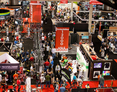 Picture of vendors and customers at Interbike in Las Vegas, Nevada