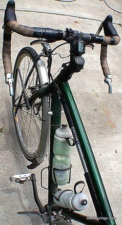 Picture of delta front rack and front light on touring bike