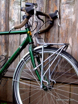 Picture of front rack for bicycle touring