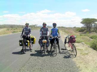 Picture of touring bikes riding in Tanzania, Africa