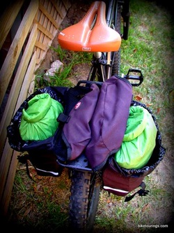 Picture of bicycle panniers for bike touring and commuting