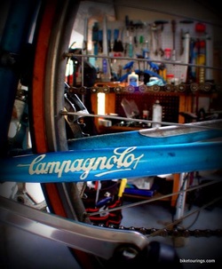 Picture of Razesa frame and Campagnolo logo