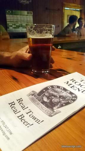 Picture of glass of beer pub crawl in Durango, CO