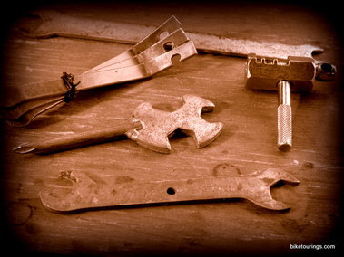 Picture of vintage portable bike repair tools