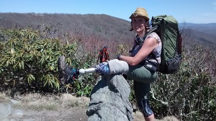 Picture of Niki Rellon first female amputee to hike the Appalachian Trail