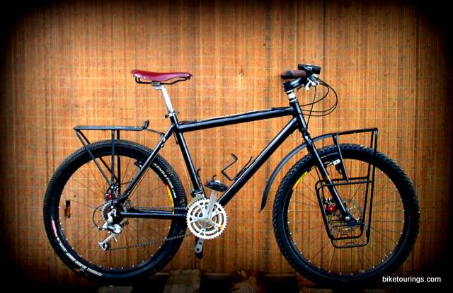 Picture of Nashbar double butted aluminum mountain bike frame build, fat bike