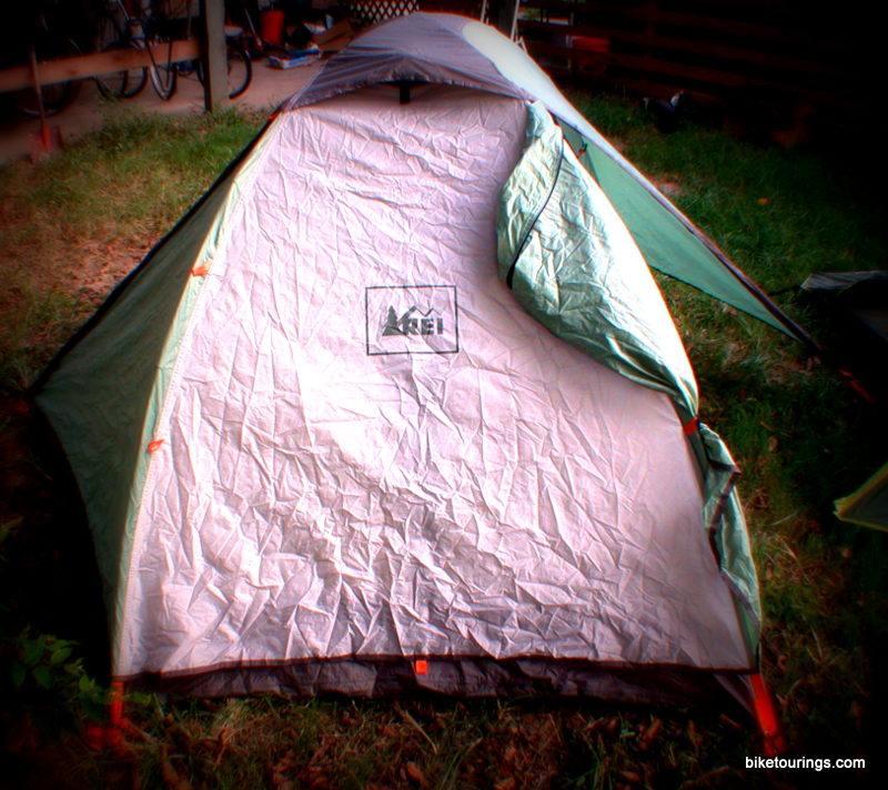 Picture of free standing tent for bike touring