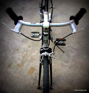 Picture of handlebars for bike commuter,