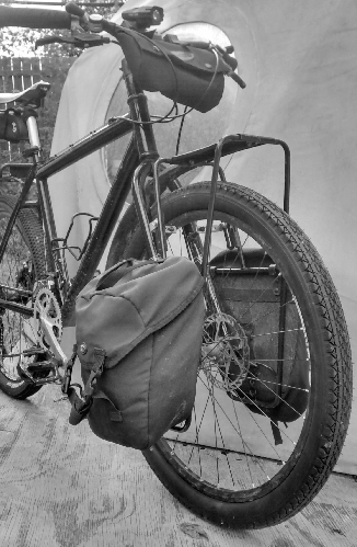 Picture of Delta Compact Panniers on front rack for bike tourings