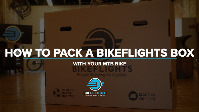 Picture of bikeflights box for packing a bicycle for taking on a plane for airline travel