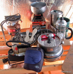 Picture of cookware for bicycle touring