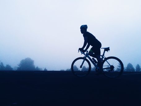 Picture of cyclist getting in shape for bike touring