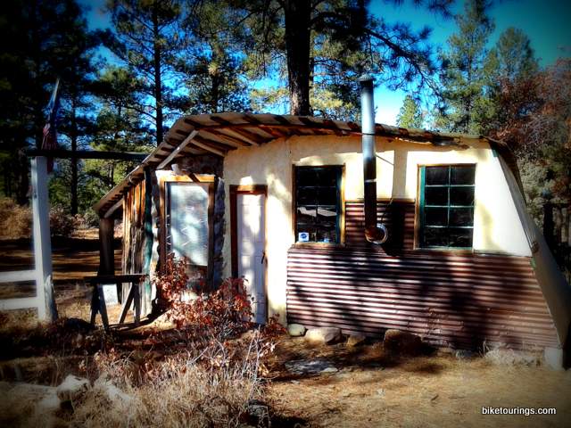 Picture of mountain bike retreat off grid property with bath house