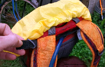 Picture of how to attach CamelBak Rain Cover