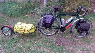 Nashbar cargo trailer used for bicycle touring