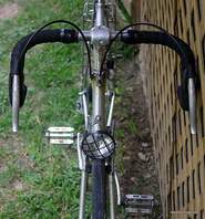 Picture of vintage Motobecane with front generator light.