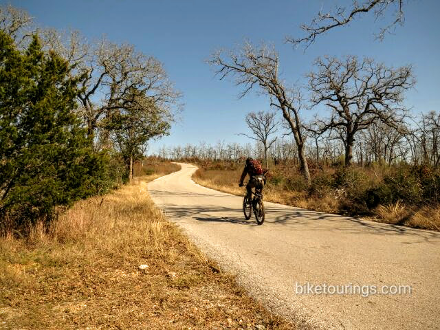 Picture of mountain bike tour with backpack