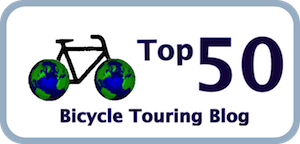 Picture of Top Fifty Bicycle Touring Blog logo at Adventure Junkie's site