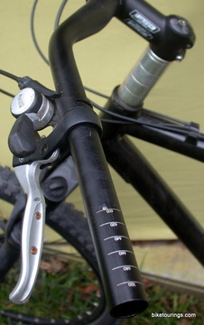 Picture of comfort riser mountain bike handle bars.