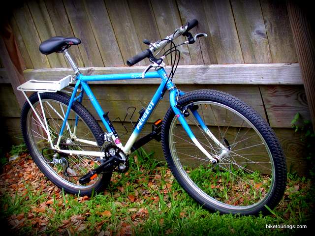 Picture of mountain bike converted for touring